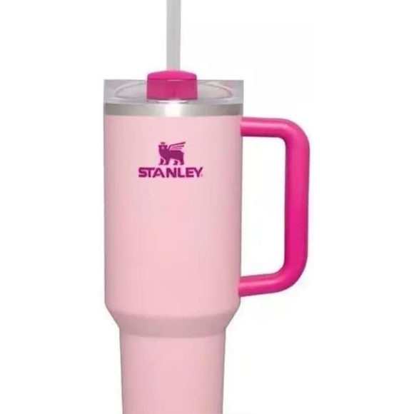 Stanley Pink Stainless Steel Tumbler H2.0 Insulated with Handle-Flamingo Color - Picture 2 of 3